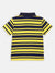 Blue Giraffe Boys Yellow Striped Polo TShirt