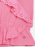 Blue Giraffe Girls Pink Embroidered V Neck Top