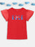 Elle Kids Girls Red Printed Round Neck TShirt