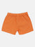 Blue Giraffe Girls Orange Solid Regular Fit Shorts