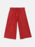 Blue Giraffe Girls Red Striped Regular Fit Trouser