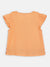 Blue Giraffe Girls Orange Solid Round Neck Top