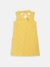 Elle Kids Girls Yellow Self - Design Round Neck Dress