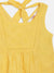 Elle Kids Girls Yellow Self - Design Round Neck Dress