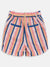 Blue Giraffe Girls Multi Striped Regular Fit Shorts