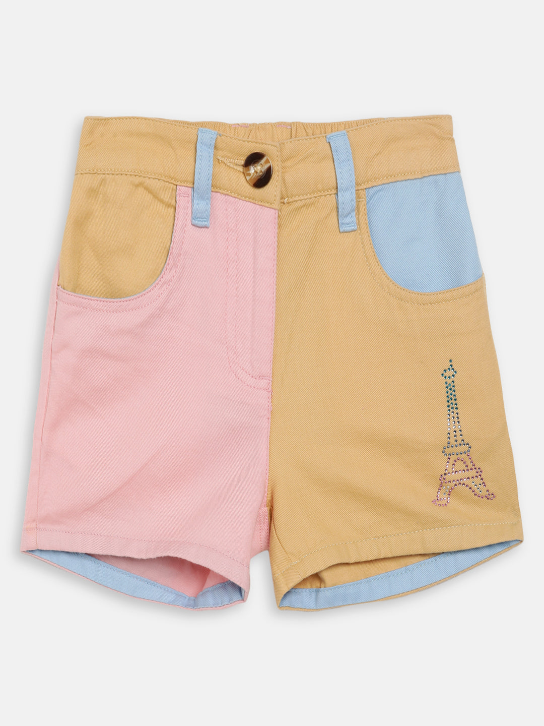 Elle Kids Girls Multi Solid Relaxed Fit Shorts