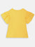 Elle Kids Girls Yellow Printed Round Neck TShirt