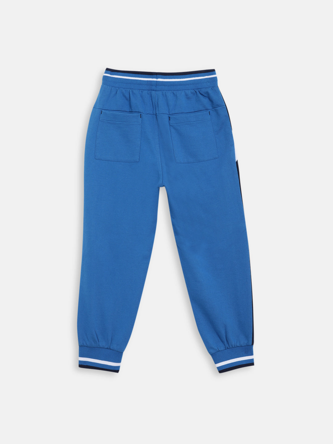 Blue Giraffe Boys Navy Blue Solid Straight Fit Sweatpant