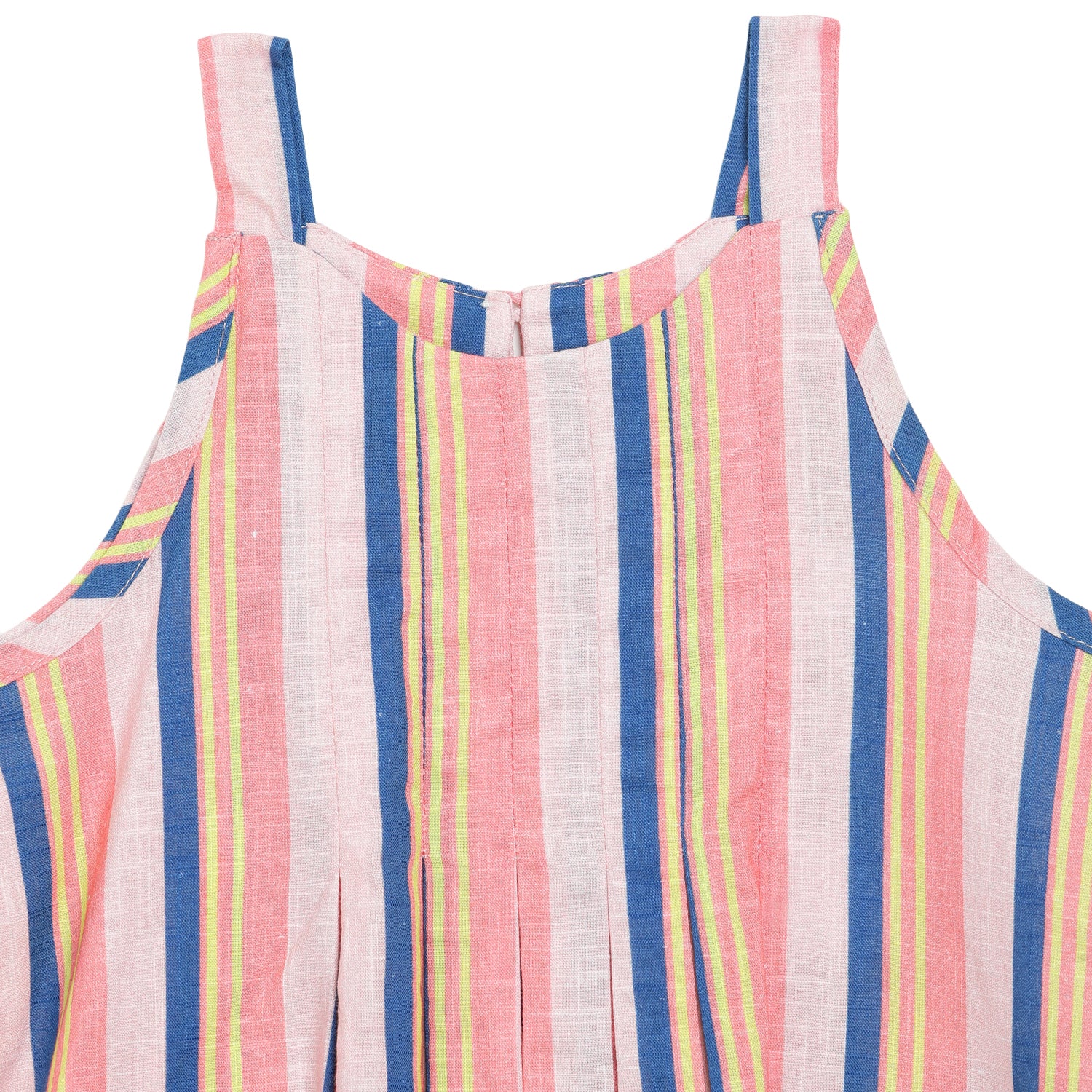 Blue Giraffe Girls Multi Striped Round Neck Top