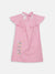 Elle Kids Girls Pink Checked Round Neck Dress