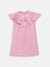 Elle Kids Girls Pink Checked Round Neck Dress