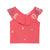 Elle Kids Girls Coral Embroidered Round Neck Top