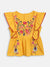 Elle Kids Girls Yellow Solid Round Neck TShirt