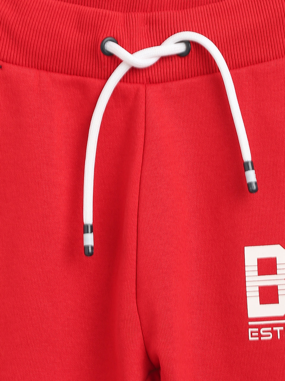 Blue Giraffe Boys Red Solid Regular Fit Sweatpant