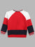 Blue Giraffe Boys Red Solid Round Neck Sweatshirt