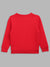 Blue Giraffe Boys Red Solid Round Neck Sweatshirt