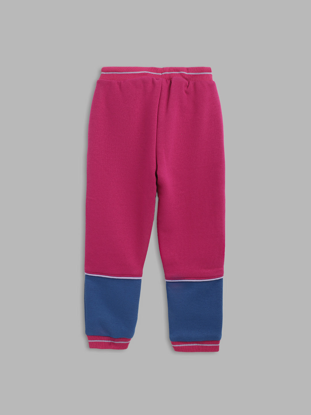 Elle Kids Girls Blue Solid Regular Fit Sweatpant