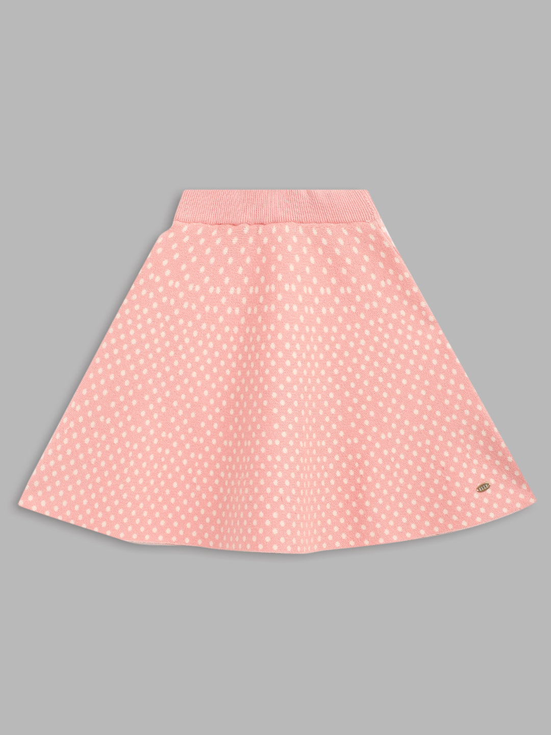 Elle Kids Girls Pink Printed Regular Fit Skirt