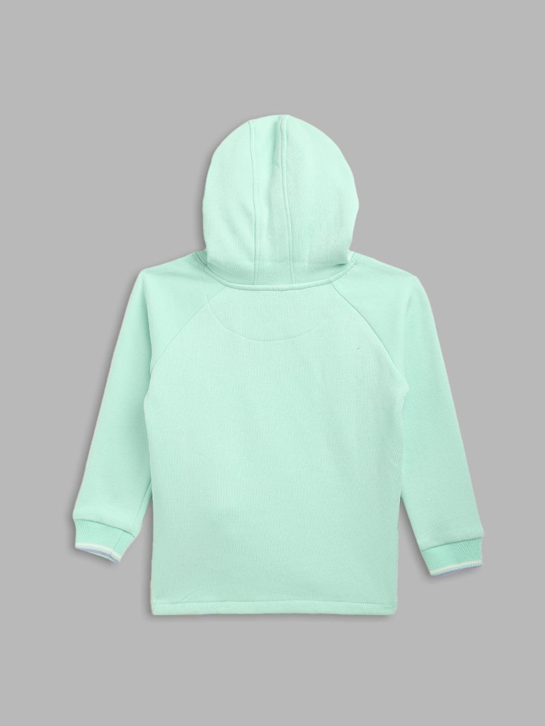 Elle Kids Girls Mint Solid Round Neck Sweatshirt