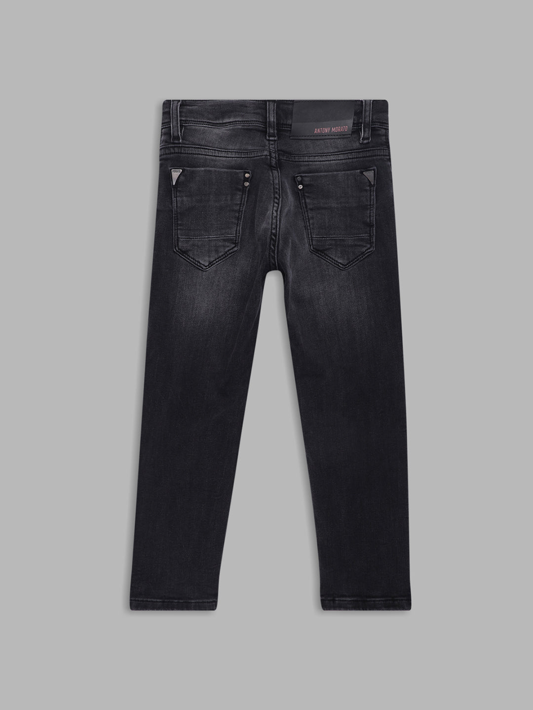 Antony Morato Boys Black Skinny Fit Light Fade Jeans