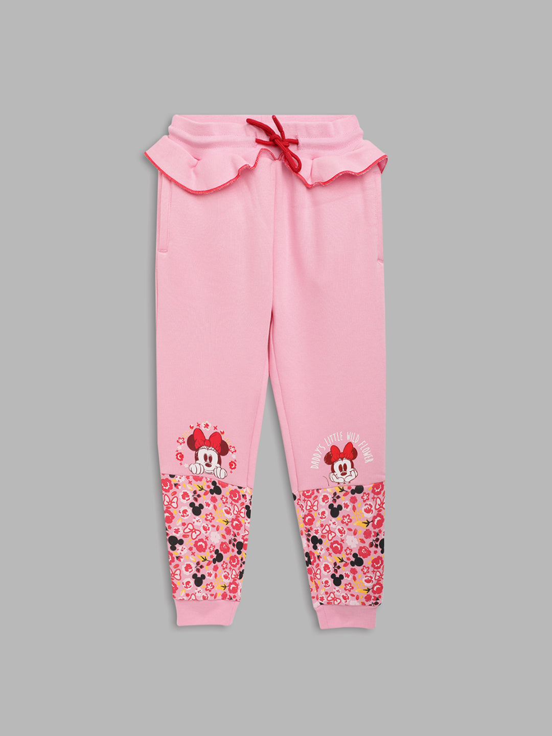 Blue Giraffe Girls Pink Solid Regular Fit Sweatpant