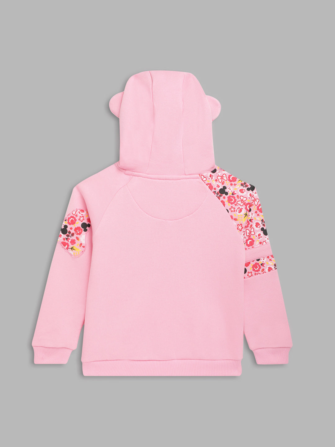 Blue Giraffe Girls Pink Printed Round Neck Sweatshirt