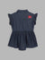 Blue Giraffe Girls Multi Solid Collar Dress