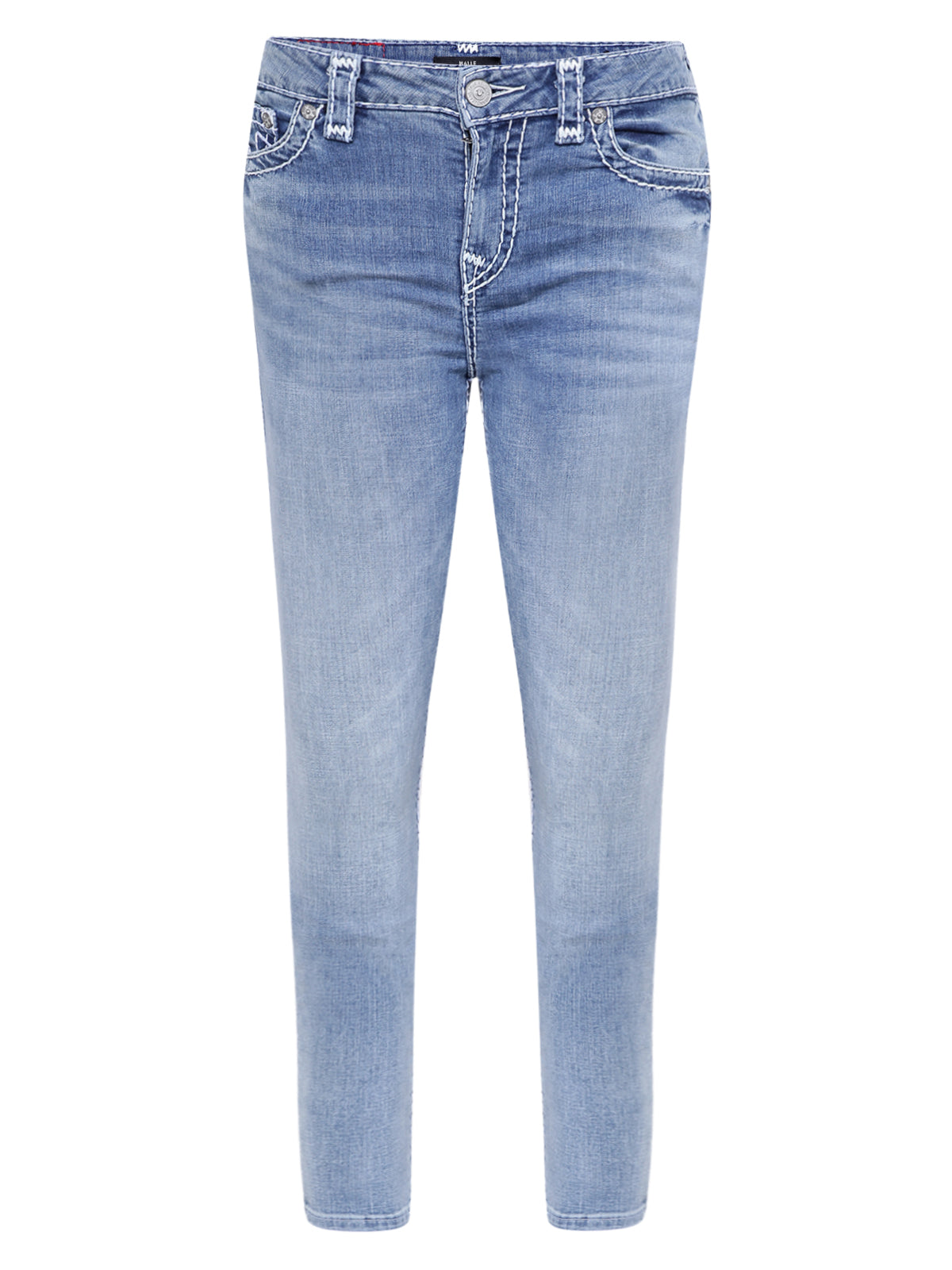 True Religion Women Blue Solid Super Skinny Jeans