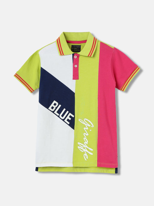 Blue Giraffe Kids Multi Regular Fit Polo T-Shirt