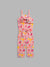 Elle Kids Girls Pink Printed Square Neck Jumpsuit