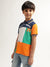 Blue Giraffe Boys Green Colour blocked Polo TShirt