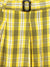 Blue Giraffe Girls Yellow Checked Flared Skirt