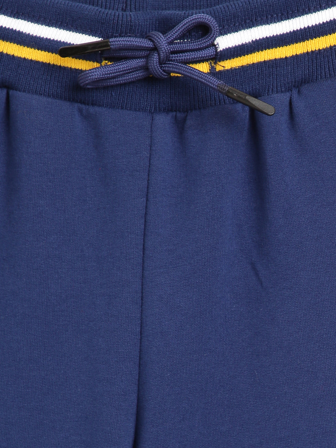 Blue Giraffe Boys Navy Blue Solid Regular Fit Shorts