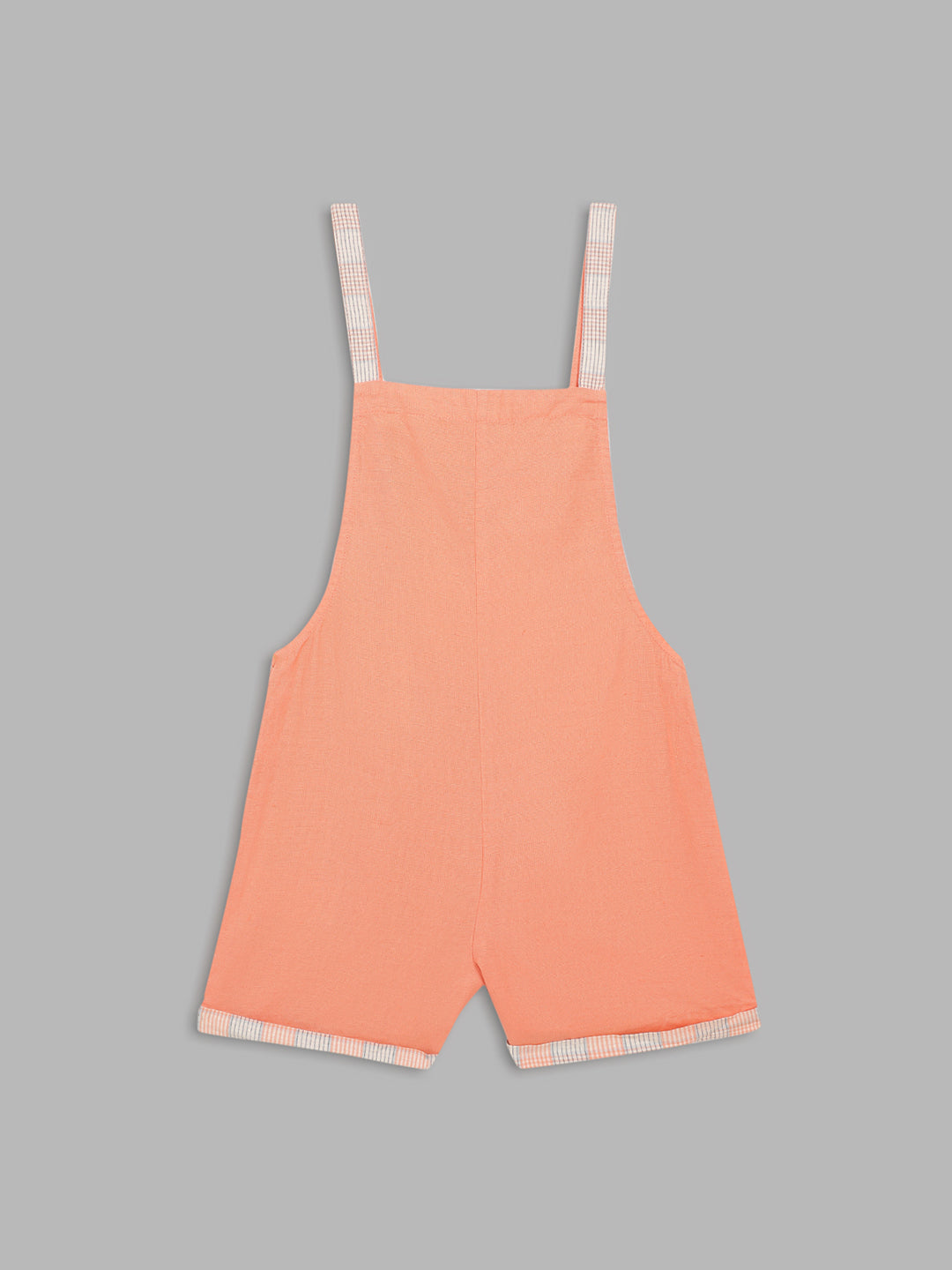 Elle Kids Girls Orange Dyed Square Neck Playsuit