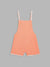 Elle Kids Girls Orange Dyed Square Neck Playsuit