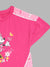 Blue Giraffe Kids Pink Printed Mickey Regular Fit T-Shirt