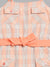 Elle Kids Girls Orange Checked Square Neck Jumpsuit