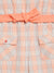 Elle Kids Girls Orange Checked Square Neck Jumpsuit