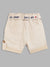 Blue Giraffe Girls Beige Solid Regular Fit Shorts