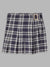 Blue Giraffe Girls Navy Blue Checked Flared Skirt