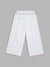 Elle Kids Girls White Striped Wide Leg Trouser