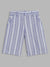 Blue Giraffe Boys Navy Blue Striped Regular Fit Shorts