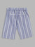 Blue Giraffe Boys Navy Blue Striped Regular Fit Shorts