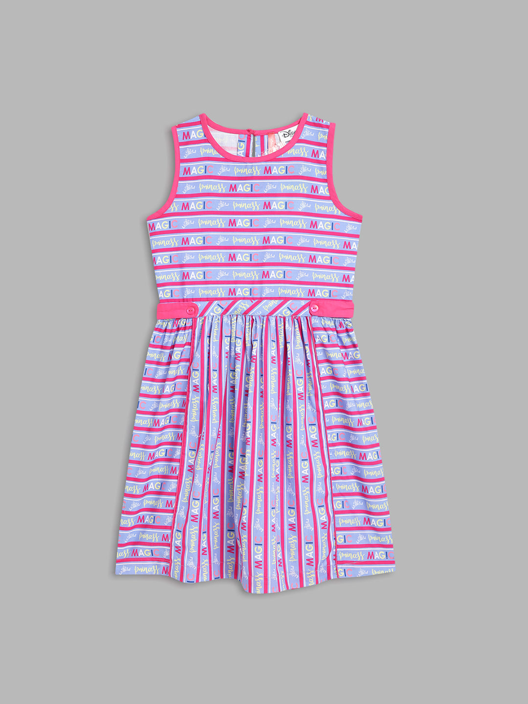 Blue Giraffe Girls Lilac Printed Round Neck Dress