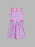 Blue Giraffe Girls Lilac Printed Round Neck Dress