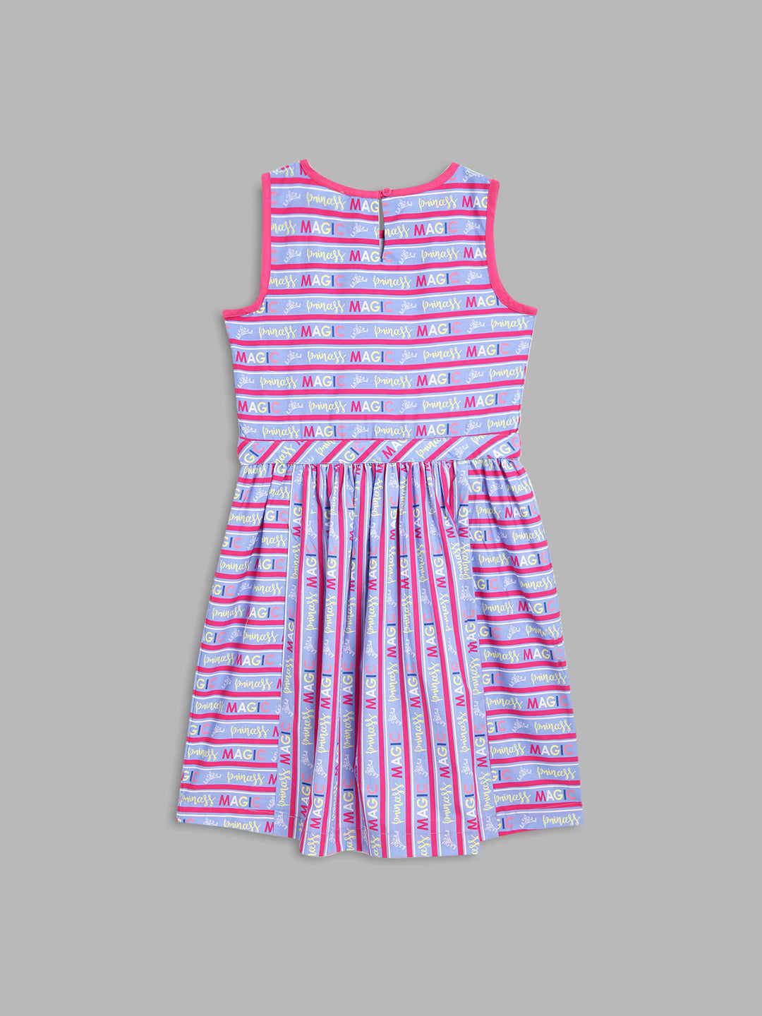 Blue Giraffe Girls Lilac Printed Round Neck Dress