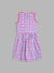 Blue Giraffe Girls Lilac Printed Round Neck Dress