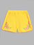 Blue Giraffe Girls Yellow Embroidered Flared Shorts