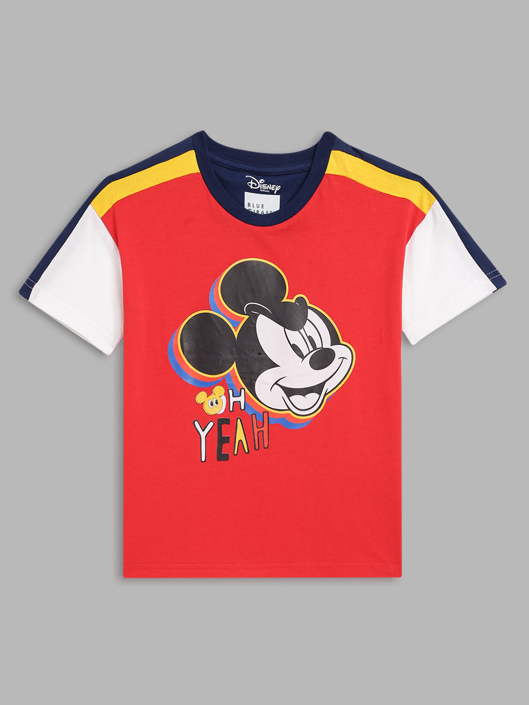 Blue Giraffe Kids Red Printed Disney Regular Fit T-Shirt