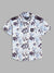 Blue Giraffe Boys Multi Printed Collar Shirt